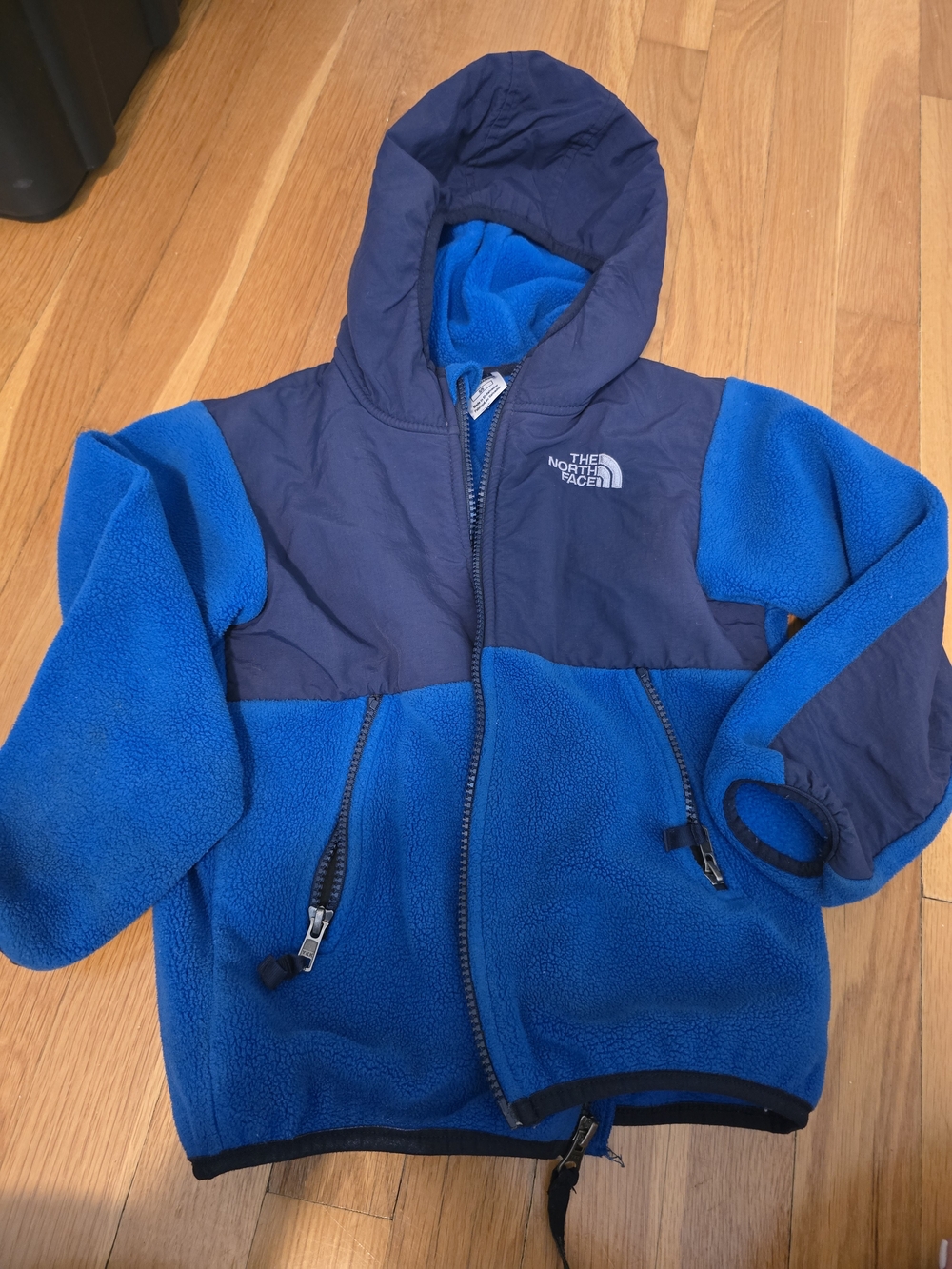The North Face Kids Two-Tone Blue Hooded Fleece Jacket